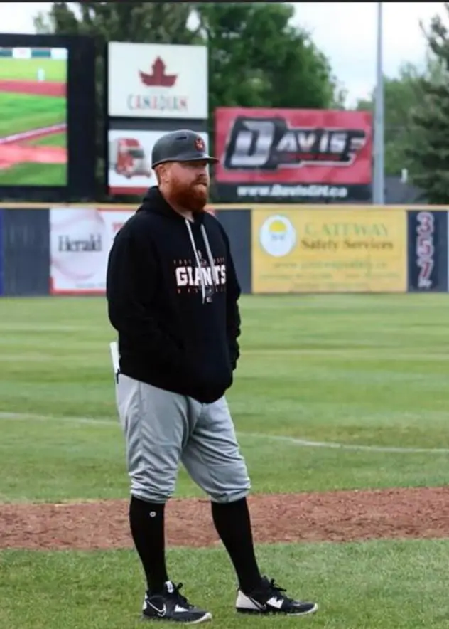 Joe Ellison with the Fort McMurray Giants