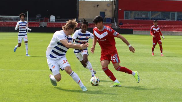 Chicago Fire FC II midfielder Harold Osorio vs. FC Cincinnati 2