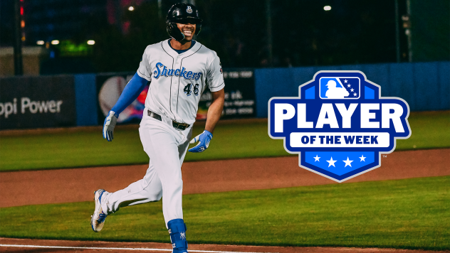 Biloxi Shuckers first baseman Ernesto Martinez Jr.