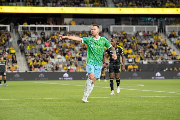 Sounders FC midfielder Albert Rusnák