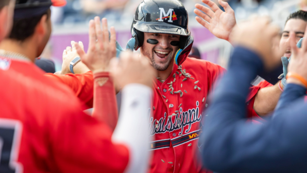 Mississippi Braves celebrate win