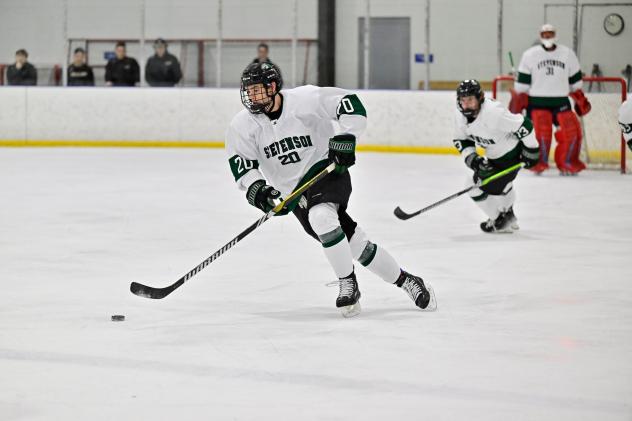 Forward Zach Bannister with Stevenson University
