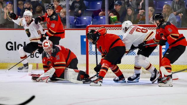 Vancouver Giants battle the Prince George Cougars