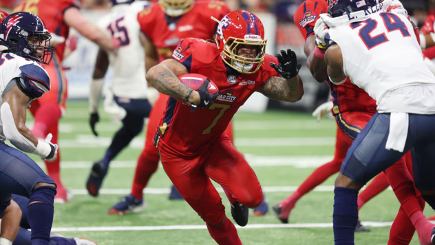 Running back Edward Vander with the Quad City Steamwheelers