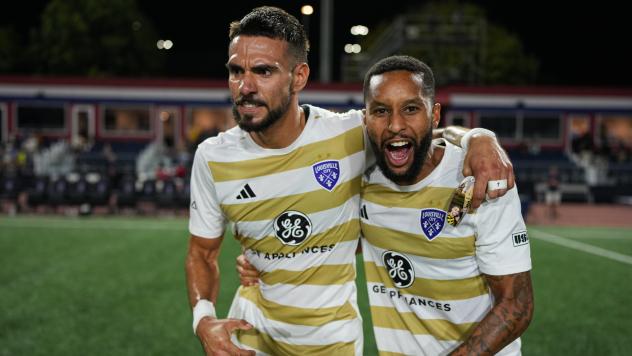 Louisville City FC's Arturo Ordóñez and Amadou Dia