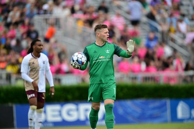 Detroit City FC goalkeeper Nate Steinwascher