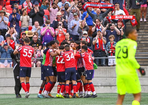 Atlético Ottawa celebration