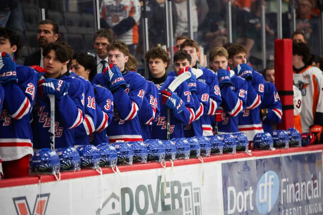 Kitchener Rangers watch the action