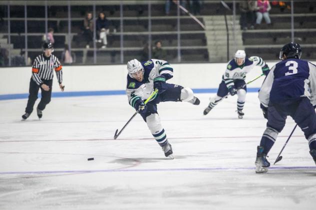 Defenseman Zachary Massicotte with the Maine Mariners