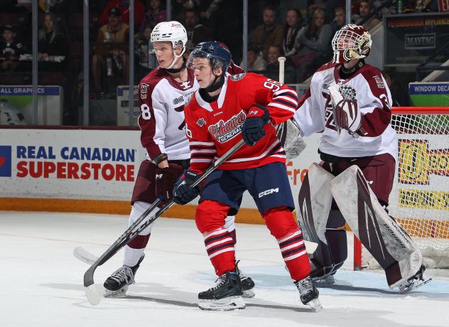 Peterborough Petes goaltender Zach Bowen vs. the Oshawa Generals