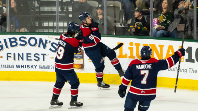 Saginaw Spirit celebrate win