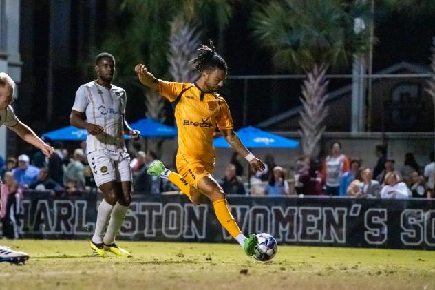 Rhode Island FC's Noah Fuson in action