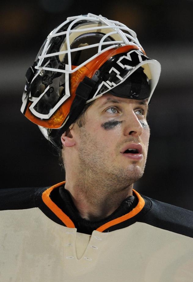 Goaltender Michael Leighton with the Lehigh Valley Phantoms