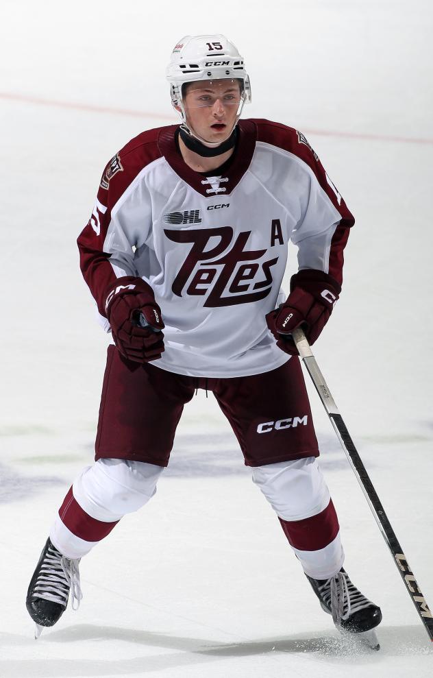 Peterborough Petes defenceman Carson Cameron