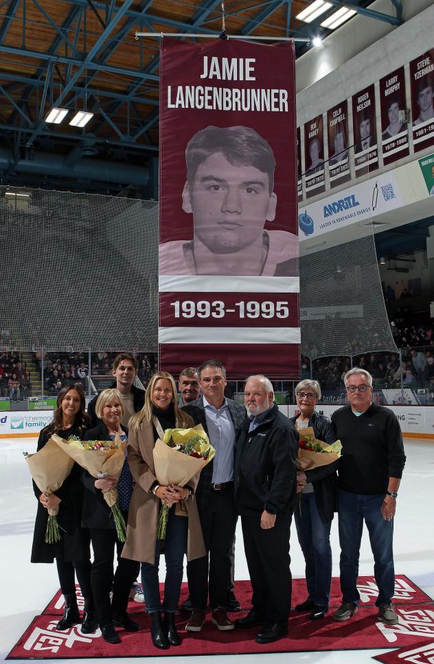 Peterborough Petes raise Jamie Langenbrunner's banner