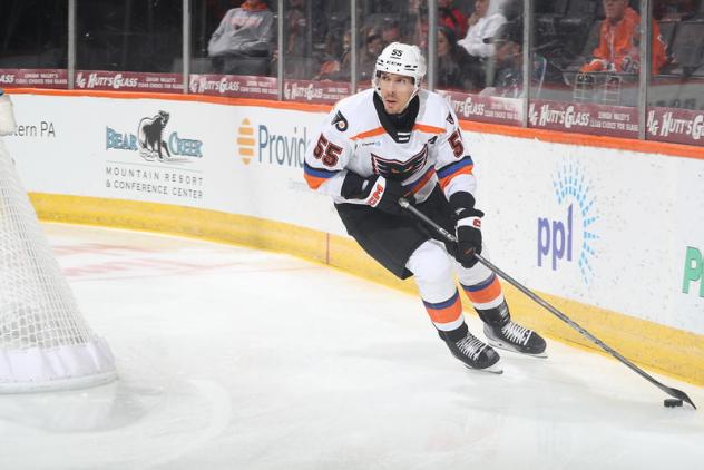 Lehigh Valley Phantoms defenseman Xavier Bernard