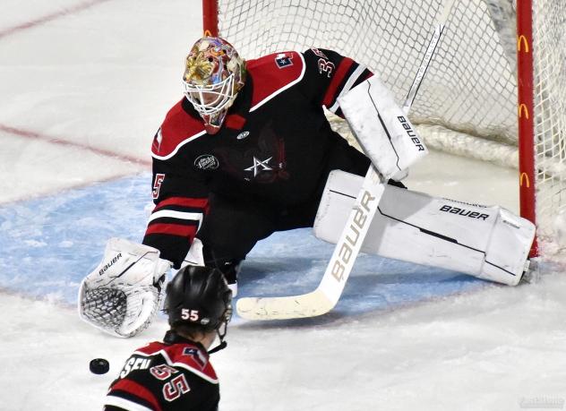 Allen Americans goaltender Anson Thornton