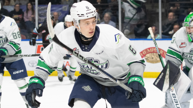 Seattle Thunderbirds defenseman Vanek Popil