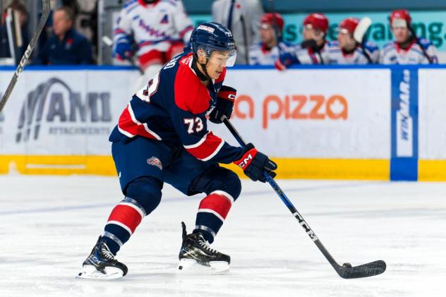 Saginaw Spirit defenseman James Guo