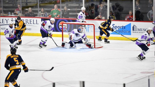 South Carolina Stingrays defend their goal