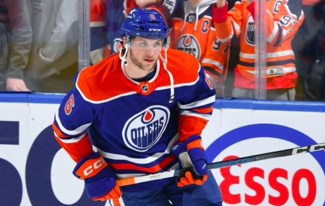 Defenseman Ben Gleason with the Edmonton Oilers