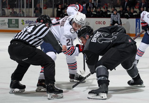 Peterborough Petes face off with the Oshawa Generals