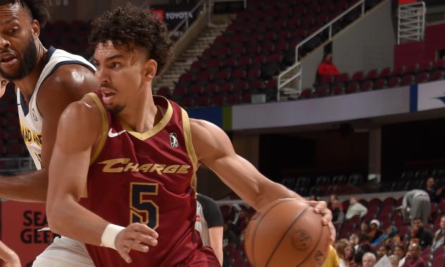 Cleveland Charge guard Jules Bernard on the drive