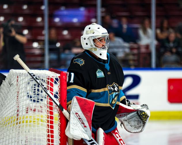Tahoe Knight Monsters goaltender Justin Robbins