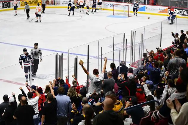 South Carolina Stingrays fans react following a penalty