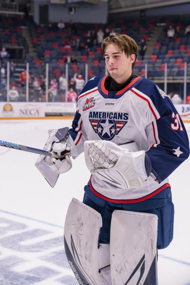 Tri-City Americans goaltender Nathan Preston