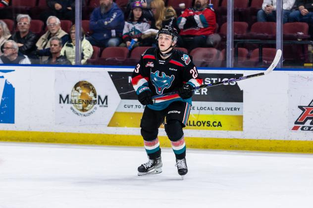Ethan Mittelstadt with the Kelowna Rockets