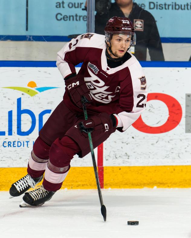 Peterborough Petes' Jonathan Melee on game night