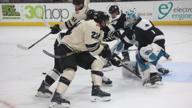 Wichita Thunder battles the Iowa Heartlanders