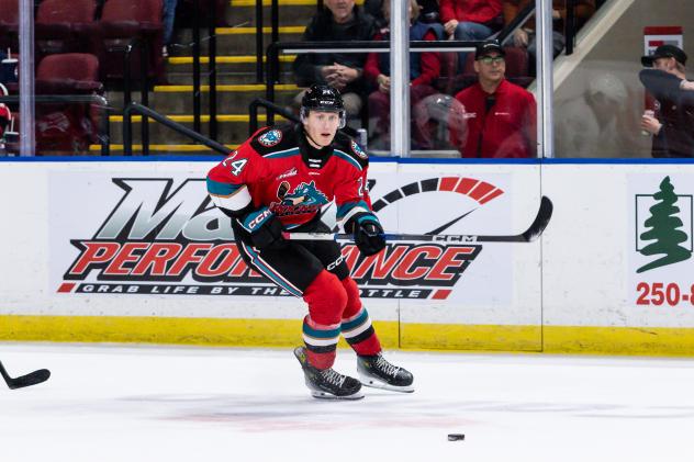 Kelowna Rockets' Jakub Stancl in action