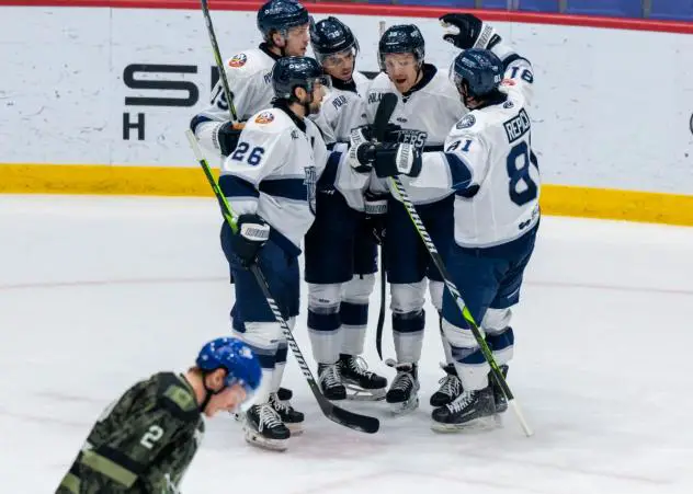 Worcester Railers celebrate win
