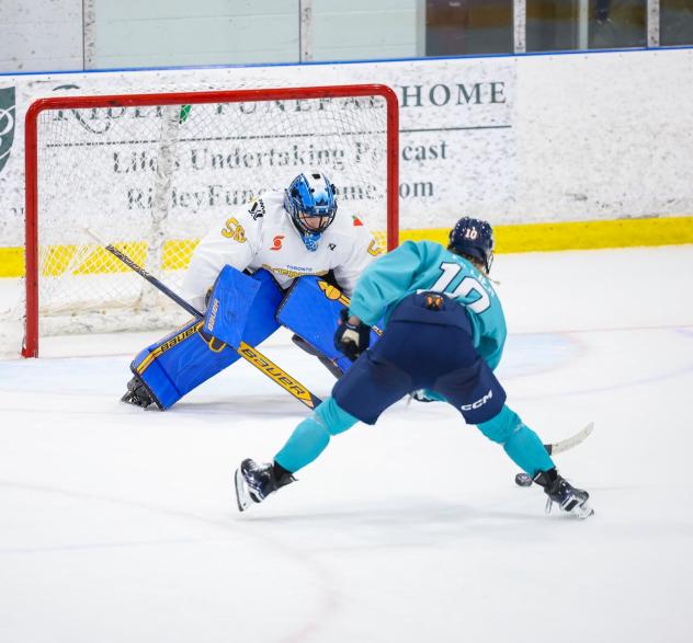 Sarah Fillier of the New York Sirens looks for a shot against the Toronto Sceptres