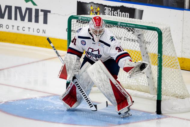 Goaltender Logan Neaton with the Kalamazoo Wings