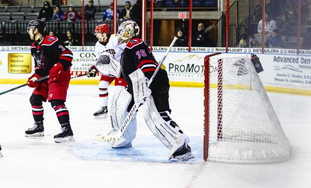 Allen Americans goaltender Anson Thornton