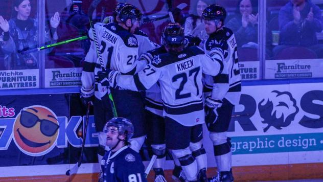 Wichita Thunder celebrate a goal