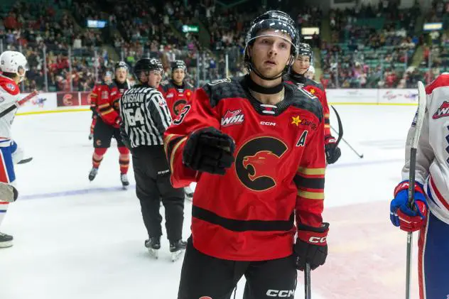 Defenceman Corbin Vaughan with the Prince George Cougars
