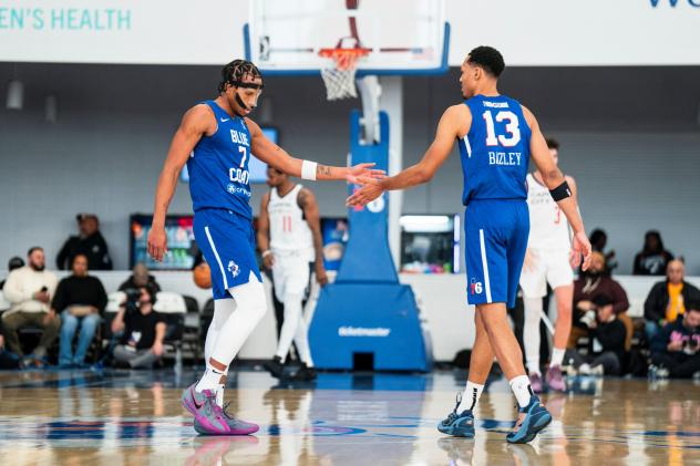 Delaware Blue Coats forwards Marcus Bagley (left) and Darius Bazley