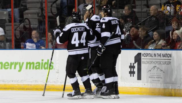 Wichita Thunder's Dominic Dockery and Jérémie Bucheler on game night