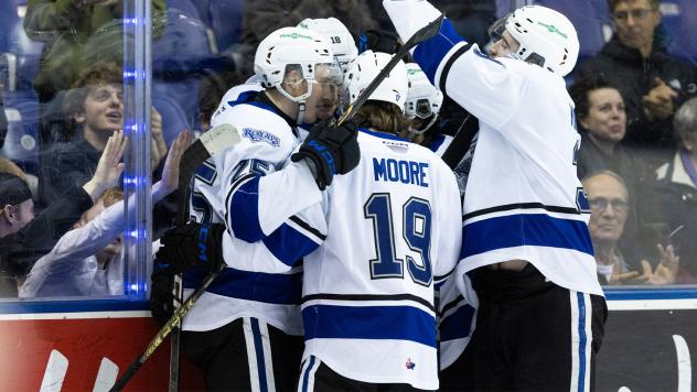 Victoria Royals celebrate a goal