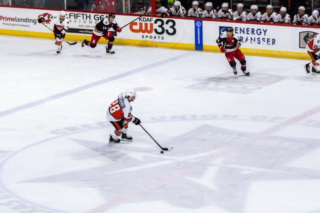 Kansas City Mavericks' Cade Borchardt on the ice