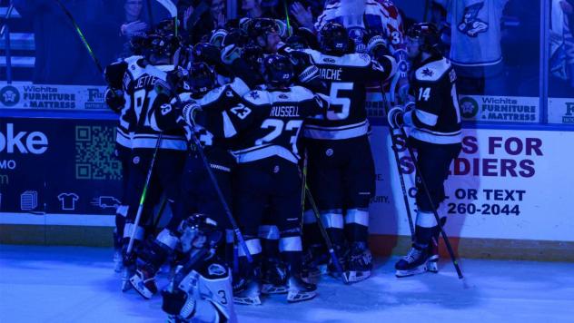 Wichita Thunder celebrate T.J. Lloyd's game-winner
