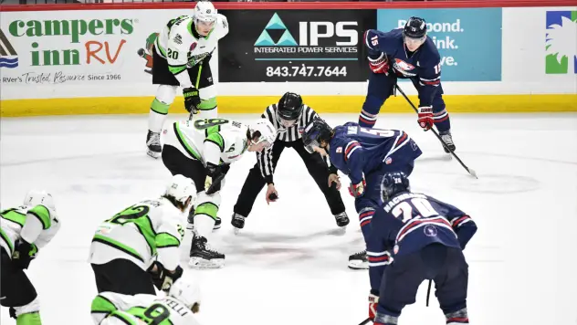 South Carolina Stingrays face off with the Savannah Ghost Pirates