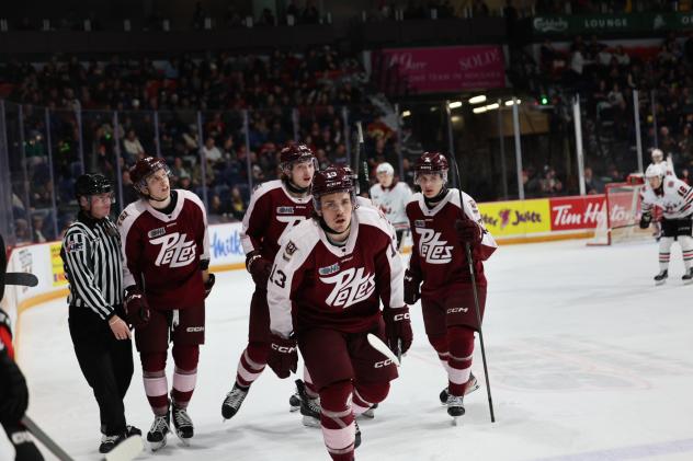 Peterborough Petes centre Gavin Bryant leads the charge