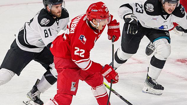 Forward Easton Brodzinski with the Allen Americans