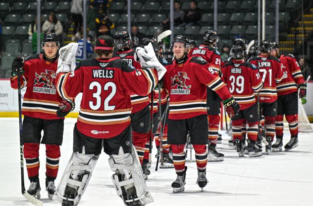 Tucson Roadrunners exchange congratulations