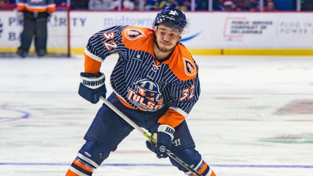 Forward Kishaun Gervais with the Tulsa Oilers